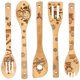 thumbnail image 1 of Fiudx Liquidación De Ahorros De Verano Vajilla Juego De Cucharas De Madera 5 Vajillas, Juego De Cucharas De Madera Con 5 Vajillas, 1 of 1