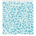 thumbnail image 3 of Ambesonne Leaves Shower Curtain, Spring Foliage Pattern, 69"Wx70"L, Aqua and White, 3 of 3