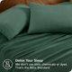 thumbnail image 3 of Juego de Sábanas de Felpa de Microfibra Ultra Suave Bare Home Bolsillo Profundo Tamaño Twin XL Verde Bosque, 3 of 7