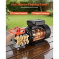 thumbnail image 5 of KFFKFF Electric Pressure Washer Pump Kit, 1950 PSI, 3.2 GPM, Triplex Power Washer Pump with 5 HP Motor 240 V, Adjustable Water Pressure, Suitable for Cleaning Cars, Gardens, Walls, Decks, 5 of 9
