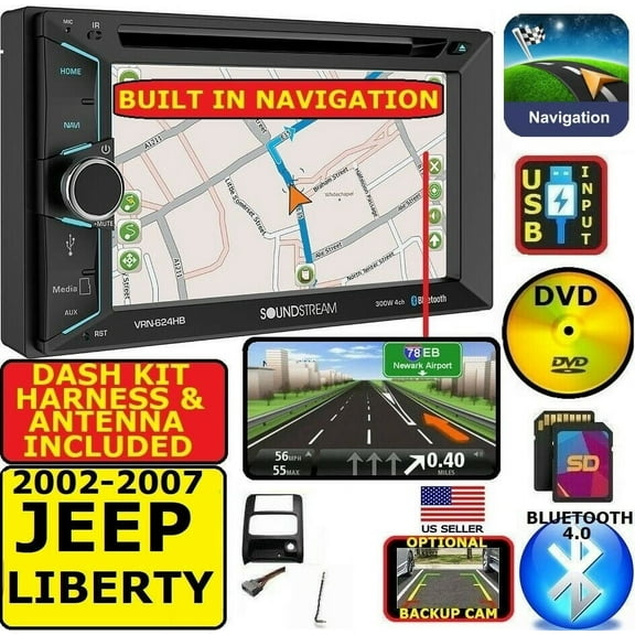 02-07 LIBERTY NAVIGATION CD/DVD USB BLUETOOTH BT USB GPS SYSTEM CAR Radio Stereo