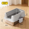 thumbnail image 4 of CazToi Stainless Steel Cat Litter Box with Lid & Scoop Leak-Proof Non-Stick 6" Deep, 4 of 11