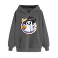 thumbnail image 2 of Hoodies for Womens 2025 Fall Halloween Costume Hooded Jacket Loose Casual Fleece Sweatshirts Halloween Ghost Graphic Printed Long Sleeve Sweaters Pullover with Pocket, 2 of 4