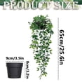thumbnail image 3 of Dark Green Datura Potted Plant | Oimcto Artificial Hanging Vine Plant with Pot Potted Trailing Greenery for Indoor Wall & Room Decor, 3 of 4