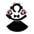 thumbnail image 3 of Conjunto de orejas y cola de vaca, lindos accesorios de disfraz para niñas y niños, diadema para las fiestas 5 piezas, 3 of 9