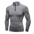 thumbnail image 1 of Yuyuzo Sweatshirts for Men 1/4 Zip Long Sleeve Slim Fitted Pullover Solid Color Quick Drying Winter Tops, 1 of 6