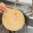 thumbnail image 3 of Bgsha Wooden Pizza board Round with Hand Pizza Baking Tray Pizza Cutting Board, 3 of 10