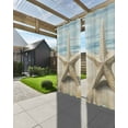 thumbnail image 3 of nqOlkjepod Outdoor Curtains for Patio Waterproof, Coastal Beach Starafish Outdoor Privacy Panels Grommet, Summer Ocean Wave Blue Beige Blackout Outside Curtains for Porch/Cabana 54"x84", 1 Panel, 3 of 8