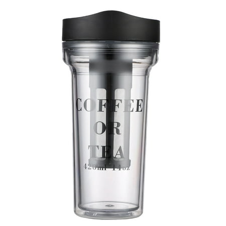 

Suzicca Cold Brew Cup Portable Cold Brew Coffee Maker Cold Brew Coffee Tea Airtight Bottle Iced Coffee Cup with Lid Stainless Steel Filter Reusable Cold Brew Coffee Tea Cup