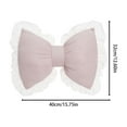 thumbnail image 2 of Home Decor Bow Pillow Bow Shaped Pillow Decorative Soft Bowknot Throw Pillow Sofa Lumbar Pillow Car Backrest Cushion Novelty Bow Pillow Cushion Home & Car Decoration,Light Pink,32x40x15cm, 2 of 4
