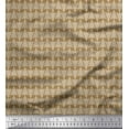 thumbnail image 1 of Soimoi Brown Velvet Fabric Tribal Stripe Printed Craft Fabric by the Yard 58 Inch Wide, 1 of 3