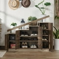 thumbnail image 5 of 24/7 Shop At Home Shoe Cabinet Garner Rustic/Lodge 4-Door Wood Reclaimed Oak for 12 Pairs of Shoes, 5 of 7