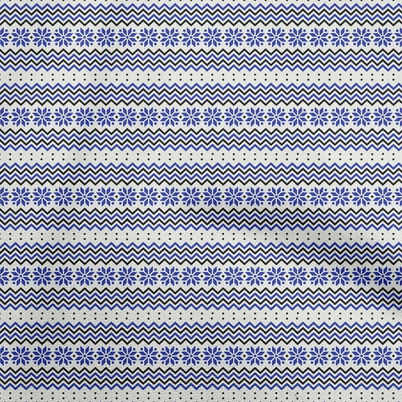 oneOone Cotton Poplin Twill Blue Fabric Christmas Craft Projects Decor Fabric Printed By The Yard 56 Inch Wide