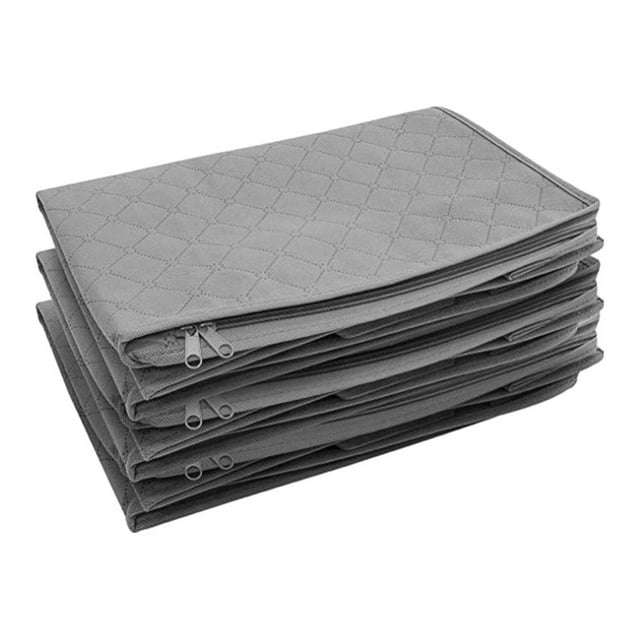 relayinert 3x Blue Plastic Under Bed Storage Convenient Organizer For Clothes Blankets And Duvets Keeping Gray 1Set