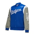 thumbnail image 2 of Men's Mitchell & Ness Royal/Gray Los Angeles Dodgers Cooperstown Collection Team Origins Satin Full-Snap Jacket, 2 of 7