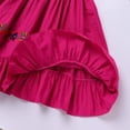 thumbnail image 4 of IBTOM CASTLE Toddler Kids Girl Mexican Ruffle A-Line Dress Traditional Floral Embroidery Ethnic Wear Fiesta Dresses 3-4 Years Hot Pink, 4 of 8