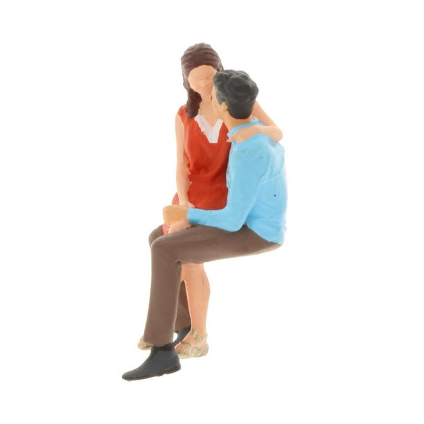 1:64 Figuras de personas Diorama Modelo en miniatura Figuras Estatuas de personajes para Estilo naranja 2
