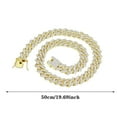 thumbnail image 3 of Cute Necklace for Women Jewelry for Women Cuban Chain Necklaces Gold Cuban Link Chains Mens Iced Out Bling Diamond Hop Jewelry For Women, 3 of 7