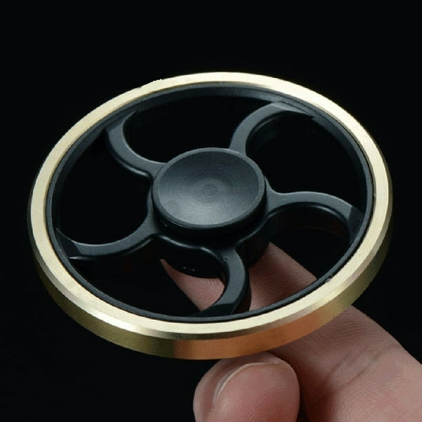 Flying Stone Style Finger Spinner Fidget Toy Metal Carving Surface Stress Toys Autism AHDH Ring - Walmart.com
