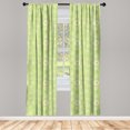 thumbnail image 3 of Ambesonne Yellow and Green Curtains, Spring Daisy, Pair of 28"x95", Pistachio Green Marigold, 3 of 5