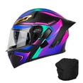 thumbnail image 2 of Casco de seguridad Casco de motocicleta unisex para adultos Cool Rider Equipment Four Seasons New Street Touring casco de moto con doble visera abatible hacia arriba casco integral gafas de sol integr, 2 of 8