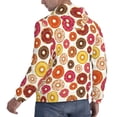 thumbnail image 6 of Uemuo Donut Pattern Men's Hoodie - Casual Pullover Hoodie with Kangaroo Pocket, Stylish Hooded Sweatshirt for Everyday Wear-Small, 6 of 7