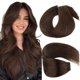 thumbnail image 1 of Lovrio 14 "", 20 unidades de extensiones de cabello con cinta de 50g, Color marrón oscuro, cabello humano Invisible, cinta recta sedosa #2, 1 of 5