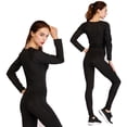 thumbnail image 4 of ruzhgo Women Sweat Suit Pants + Tops + Vest Fat Burner Waist Trainer Control Set No.3, 4 of 6
