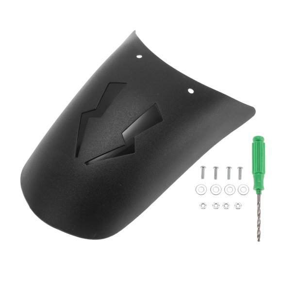 Guardabarros de motocicleta de plástico único, guardabarros delantero, protector contra salpicaduras, cubierta de rueda, 1 juego negro 03 con herramienta de instalación y tornillos de montaje 22x11cm