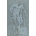 thumbnail image 2 of Peter van Lint 13x18 Black Ornate Wood Framed Double Matted Museum Art Print Titled - The Farnese Hercules (1639), 2 of 5