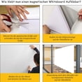 thumbnail image 5 of Self Adhesive Wall Sticker Roll For Desk Glass Fridge Office Door Classroom, Magnetic Receptive White Board Dry Erase With Markers Included, Easy Install Cost Effective, Smooth Flat Surface (6.5 FT), 5 of 5