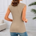 thumbnail image 5 of Bibifish Womens T Shirt Crew Neck Cap Sleeve Slim Fit Tops Soft Breathable Casual Summer Tees, 5 of 6