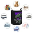thumbnail image 6 of Large Circular Hamper Bag Monster Truck Jam Laundry Basket with Handles Bedroom Bathroom Home Medium, 6 of 8