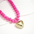 thumbnail image 4 of Leaf Resin Chunky Beaded Necklace for Women, Simple Modern Style Necklace Jewelry Accessory, 4 of 6