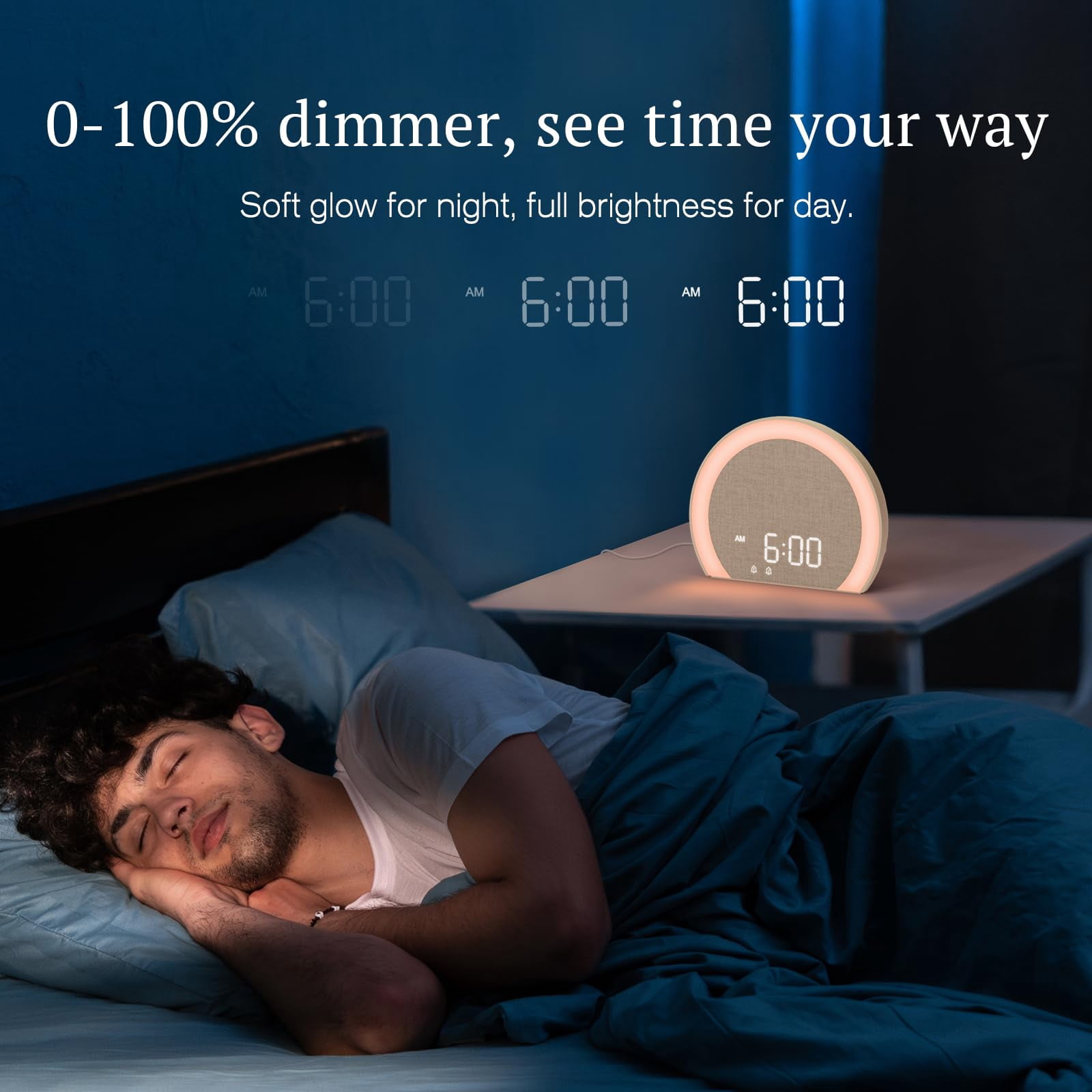 Extra Loud Alarm Clock With Wireless Bed Shaker  Vibrating Dual Light Wake Up For Heavy Sleepers & Hearing Impaired 9-color Night 8 Sounds 0-100% Dimmer Usb