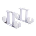 thumbnail image 4 of 2x Heavy Duty Metal Curtain Rod Brackets Hook Holder Single/Double Rod , Aluminium Alloy, 4 of 8