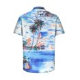 thumbnail image 4 of Txeol Mens Summer Floral Shirts,Men's Hawaiian Shirt for Men Short Sleeve Shirt Collar Beach Floral Summer Casual Button Down T-Shirts 2024 Clearance Sale, 4 of 5