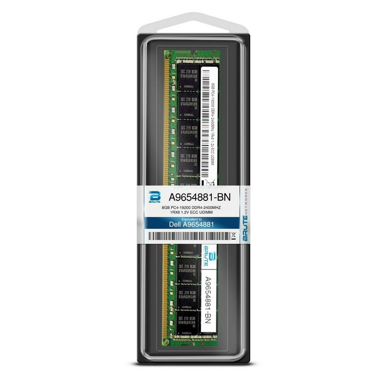 A9654881 Dell Compatible 8GB PC4 19200 DDR4 2400Mhz 1Rx8 1.2v ECC UDIMM