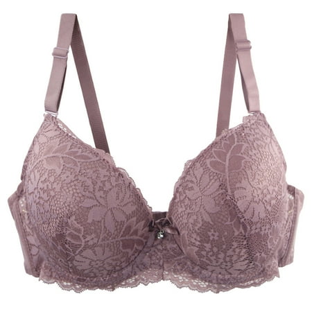 SMihono Women s Push Up Unlined Lace Bras Underwire Multiway Everyday Bra D-Cup Lightweight Adjustable Straps Bralettes Pink XXXXL