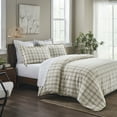 thumbnail image 7 of BNM Plaid Flannel Cotton Duvet Set, Twin, Beige, 7 of 7