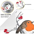thumbnail image 5 of FREEAMG Hand-drawn Robin on Branch Berries Christmas Absorbent Dish Drying Mat Microfiber Large Kitchen Countertop Table Protector Multi-Purpose Counter Rack Sink Drainer Pad 16"x18", 5 of 6