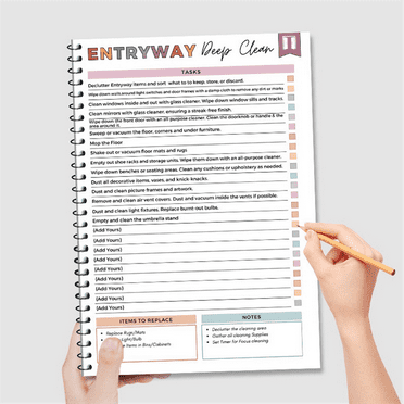 Household Cleaning Schedule Annual Cleaning Check List Planner,Housekeeping Check List Planner&Organizer