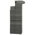thumbnail image 3 of vidaXL Garden Bar Table Grey 120x55x110 cm Poly Rattan, 3 of 5