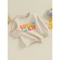 thumbnail image 3 of Bagilaanoe Toddler Baby Girl Boy Casual Sweatshirt Long Sleeve Letter Print Pullover 6M 12M 18M 24M 3T 4T 5T Kids Fall Loose Tee Tops, 3 of 7