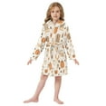 thumbnail image 6 of FORMRS Niños Bathrobe Unisex Hooded Robe Soft Plush Pajamas Sleepwear, Size 2-3T, Orange Fall Pumpkin, 6 of 7