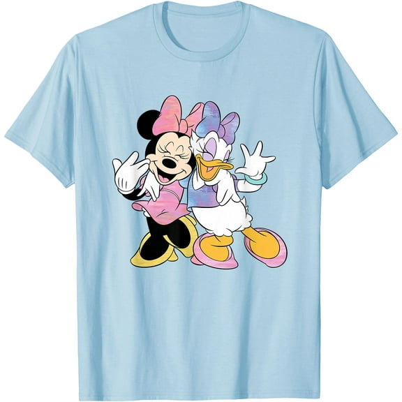 Minnie Mouse and Daisy Duck Best Friends DTG Print Unisex T-Shirt,Light Blue Color,Size 3XL