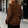 thumbnail image 4 of Purcolt Women's Stripes Blazer Dressy Casual Notched Lapel One Button Long Sleeve Boyfriend Jackets Suit Comfort Slim Fit Business Work Office Outerwear, 4 of 8