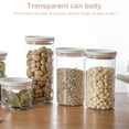 thumbnail image 3 of Food Container Kitchen Stackable Moisture-proof Grain Organizer Transparent Sealing Storage Holder with Lid  Pink  350ml, 3 of 8