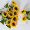 thumbnail image 3 of HOTWINTER Artificial Sunflower, Silk Sunflowers Faux Yellow Flowers for Home Party Wedding Decoration, 3 of 6