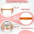 thumbnail image 3 of Uxcell Cordones sin atar elásticos con 2 hebillas de metal para zapatillas de adultos, zapatos de lona, color naranja, 3 of 7